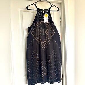 JCPenney Black and Gray Patterned Dress